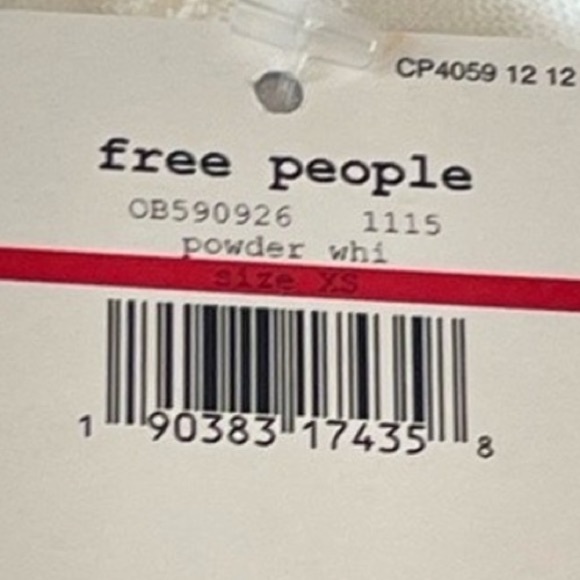 Free People Galloon Lace Halter Bra Powder White XSmall - Picture 5 of 6